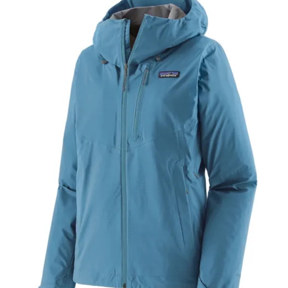 Patagonia Women's Hooded Granite Crest Rain Jacket - Medium - Lago Blue - NWT
